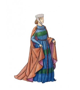 Carte postale Femme à la cotte XIIIème siècle