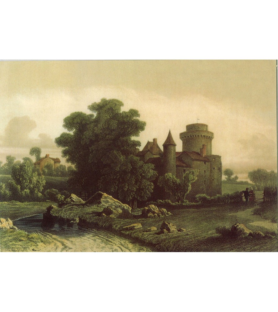 Carte postale Lithographie Château Saint Mesmin