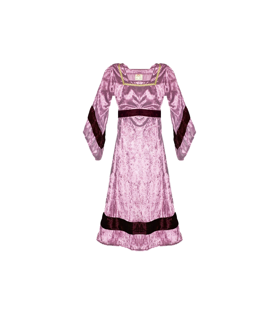 Robe médiévale de petite châtelaine rose