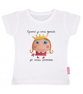 T-shirt Quand je serai grande je serai princesse