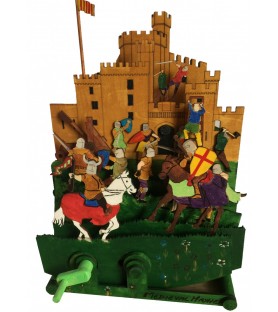 Maquette animée de joute médiévale