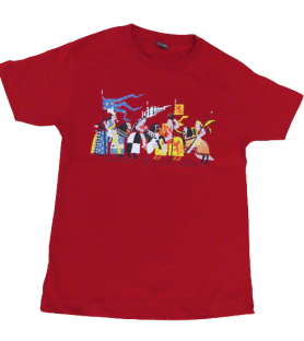T-shirt chevalier à l'étendard rouge