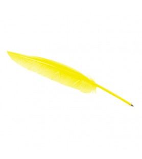 Stylo à bille plume jaune