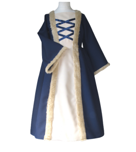 Robe médiévale bleue de princesse