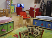 Photo of the relaxation area with children's games